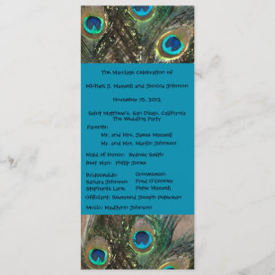 Programme de mariage artistique Peacock