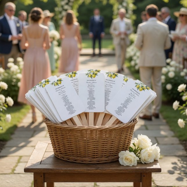 Programme de mariage au citron éventail | Agrumes  (Créateur téléchargé)