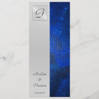 Programme de mariage avec vitrail de saphir Invita