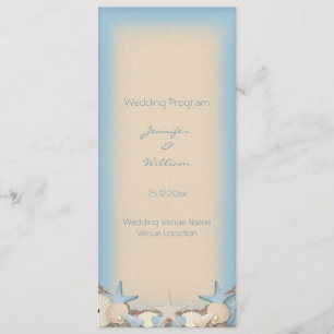 Programme de mariage Beaux coquilles de plage trop