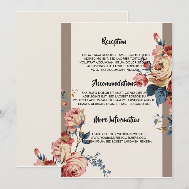 programme de mariage bien-aimé (Devant / Derrière)