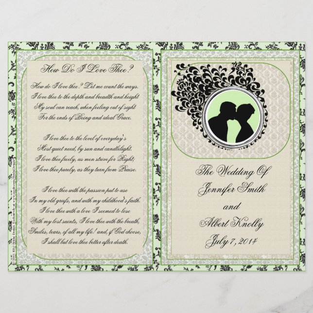 Programme de mariage (Bifold Design) (Devant)