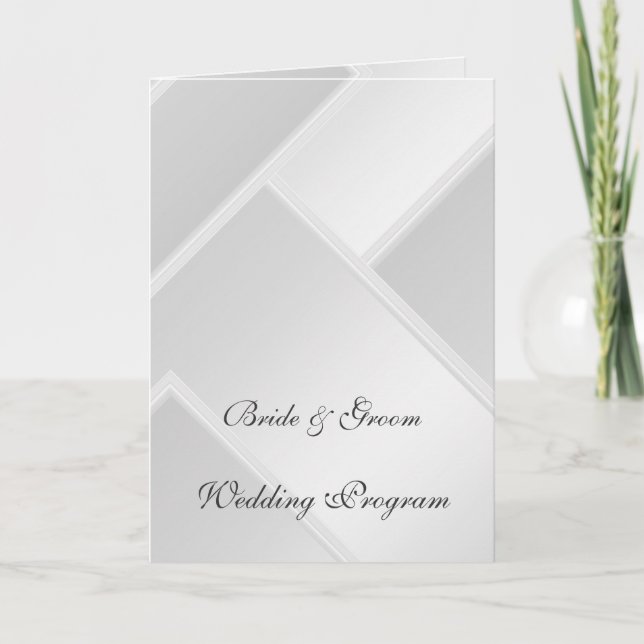 Programme de mariage blanc (Devant)