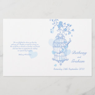 Programme de mariage bleu Inséparables