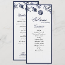 Programme de mariage bleu marine classique océaniq