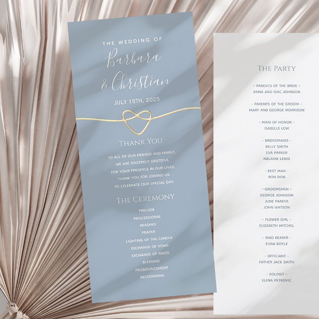 Programme de mariage Bleu Poussiéreux (Créateur téléchargé)