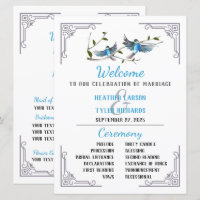 Programme de mariage Blue Bird of Happiness