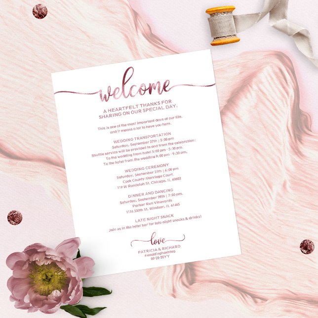 Programme de mariage calligraphié chic et abordabl (Créateur téléchargé)