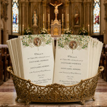 Programme de mariage catholique floral