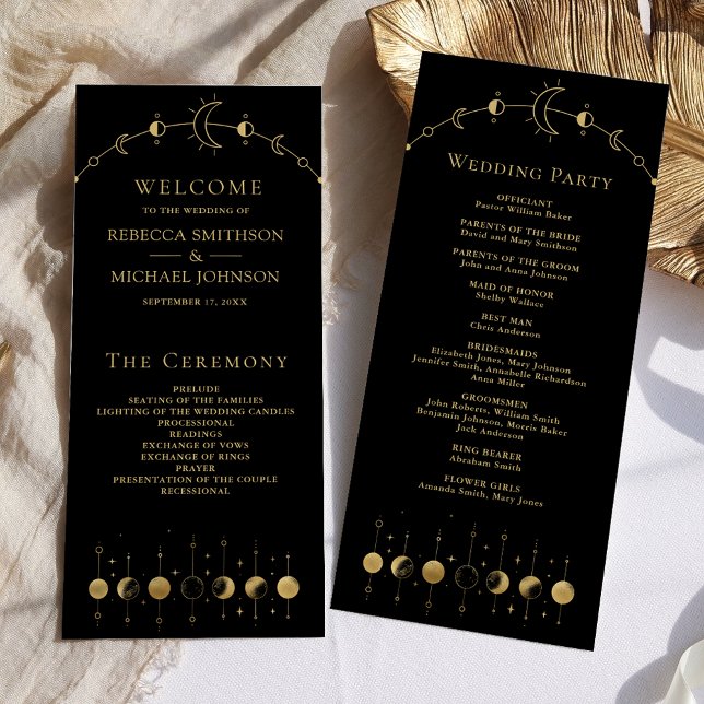 Programme de mariage Céleste Black Gold Crescent M (Créateur téléchargé)