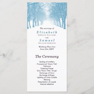 Programme de mariage Chemin de l'avenue des arbres
