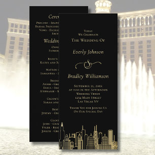 Programme de mariage chic avec la skyline de Las V