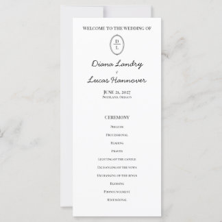 Programme de Mariage Classique Chic