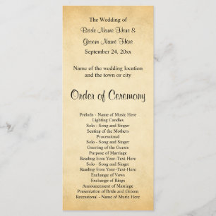 Programme de mariage de conception de motif de