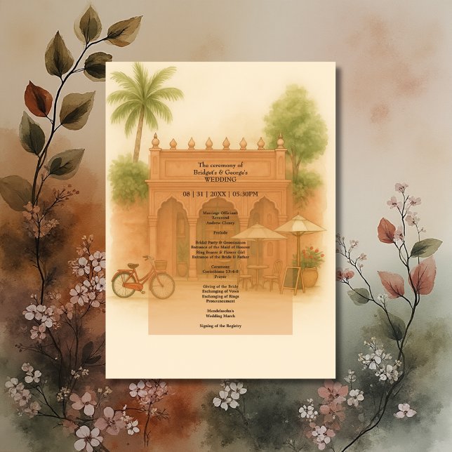 Programme de mariage de destination de la cour ind (Créateur téléchargé)