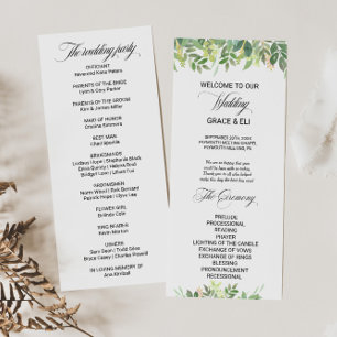 Programme de mariage de destination d'été verdoyan