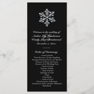 Programme de mariage de flocon de neige d'hiver