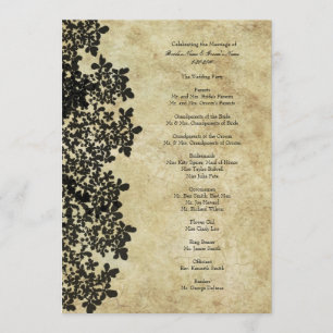 Programme de mariage de la dentelle de la reine no