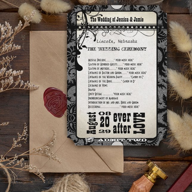 Programme de mariage de la feuille de jeu Papier K (Créateur téléchargé)