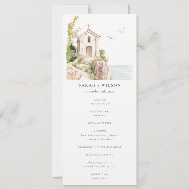 Programme de mariage de l'Église catholique côtièr (Devant)