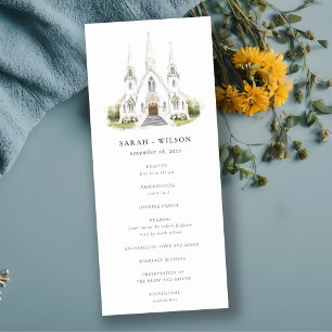 Programme de mariage de l'Église catholique simple
