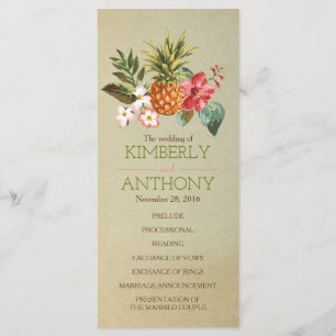 programme de mariage de plage tropicale ananas