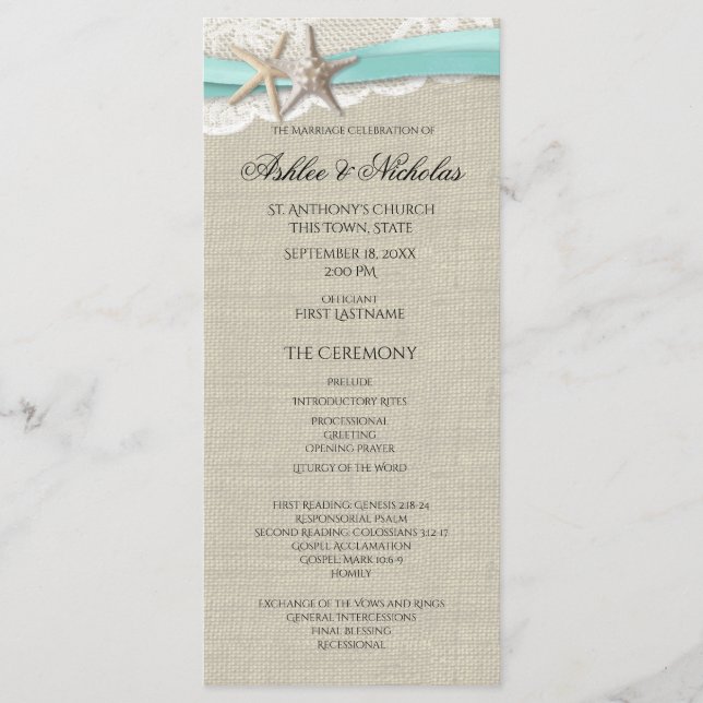 Programme de mariage de poisson étoilé et de dente (Devant)