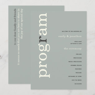 Programme de mariage de texte ivoire de taille sim
