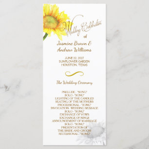 Programme de mariage de tournesol tout simplement 