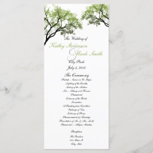 Programme de mariage des arbres du printemps