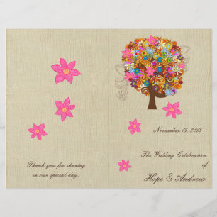 Programme de mariage des arbres fleuris