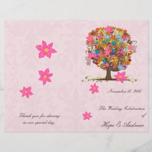 Programme de mariage des arbres fleuris
