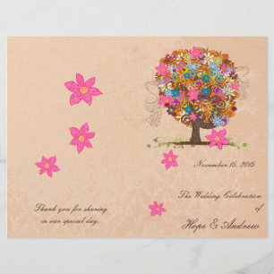 Programme de mariage des arbres fleuris