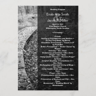 Programme de mariage des chemins forestiers