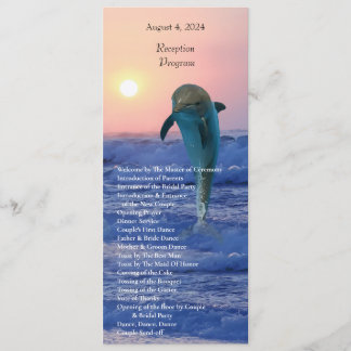 Programme de mariage des dauphins au lever du sole