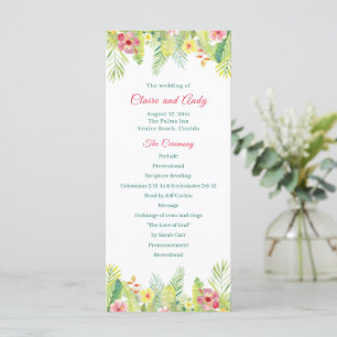 Programme de mariage des fleurs tropicales - Hibis