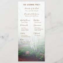 Programme de mariage des forêts enchantées