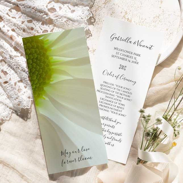 Programme de mariage des pétales de marguerite bla (Créateur téléchargé)