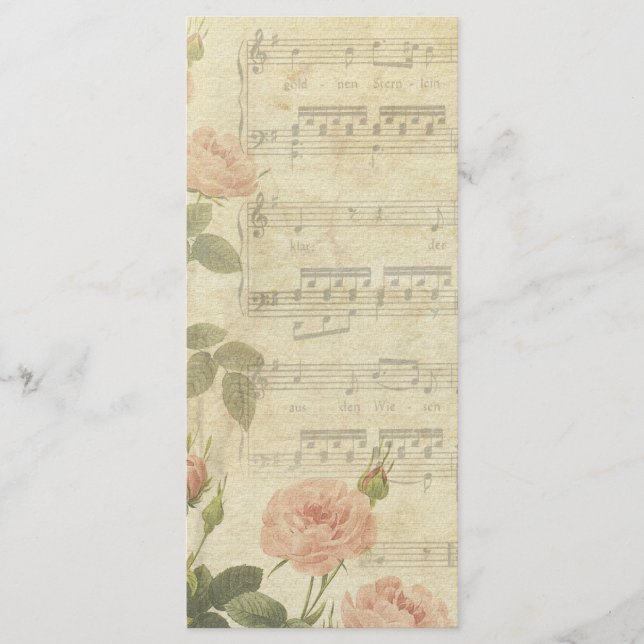Programme de mariage des Roses de musique victorie (Devant)