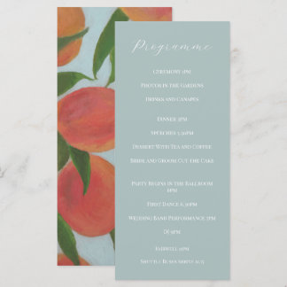 Programme de mariage dos floral rose et vert