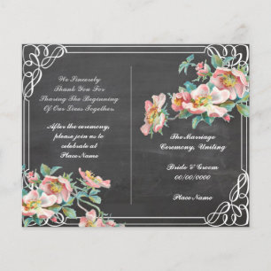 programme de mariage du tableau de bord floral