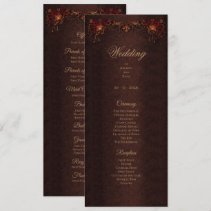 Programme de mariage élégant floral gothique Hallo