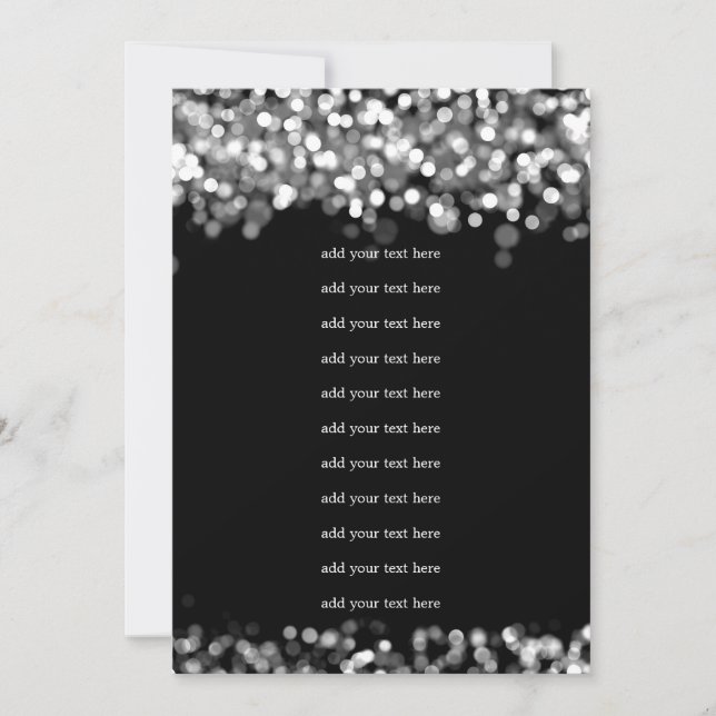 Programme de mariage encart Lumières Argentées (Devant)