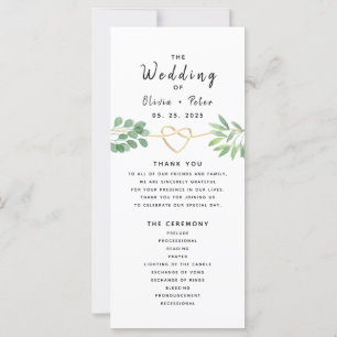 Programme de mariage Eucalyptus