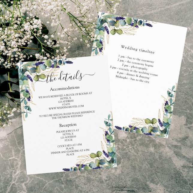 Programme de mariage eucalyptus vert détails (Créateur téléchargé)