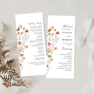 Programme de mariage fleur sauvage