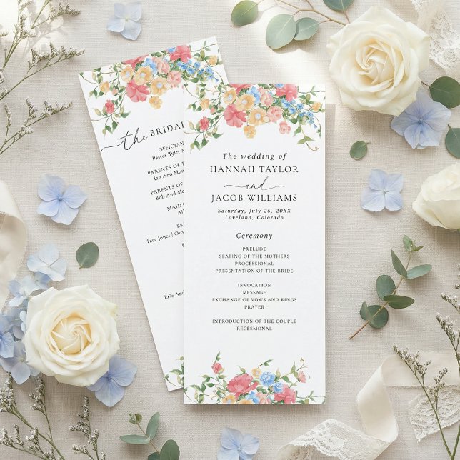 Programme de mariage floral aux fleurs sauvages él (Créateur téléchargé)