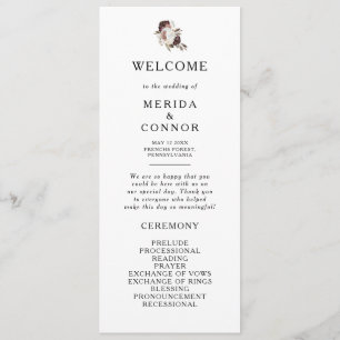 Programme de mariage floral Boho Bourgogne