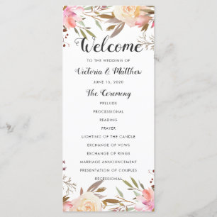 Programme de mariage floral coup de cœur rose roma
