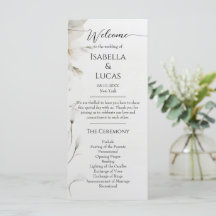 Programme de mariage floral simple et élégant